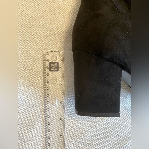 NWOT Marc fisher black faux suede block heel over the knee fabric boots size 12 - Picture 7 of 9